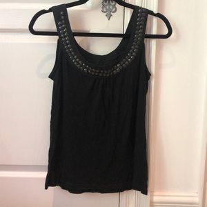 Esprit metallic beaded black top